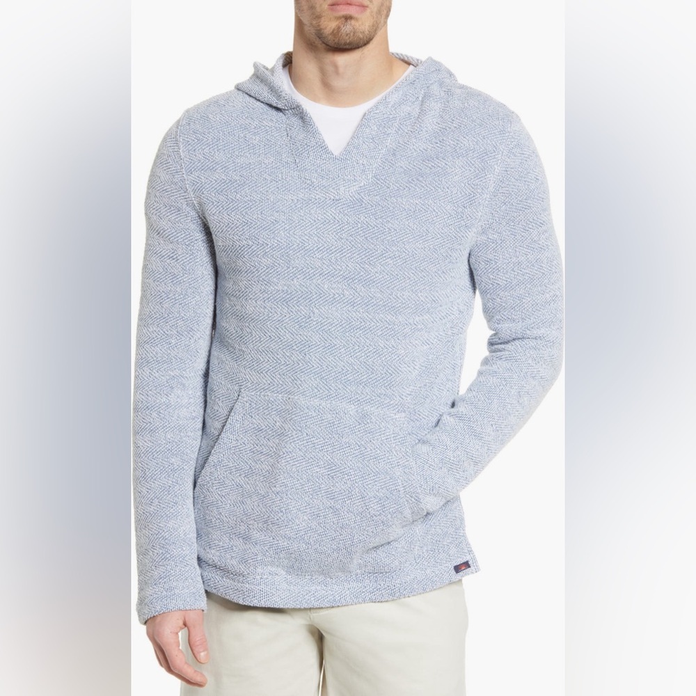 Faherty Brand Baja Beach Hoodie - Blue size L